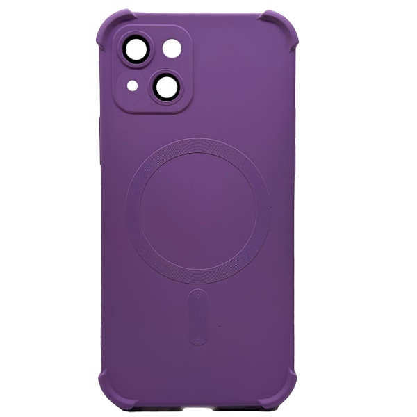 iPhone 15 - Silikonskal med Magnetiskt Stötskydd Grå