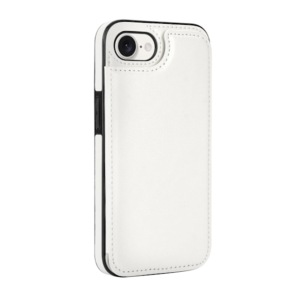 iPhone 16E - Stilrent Fodral med Kortfack & Magnetlås Svart