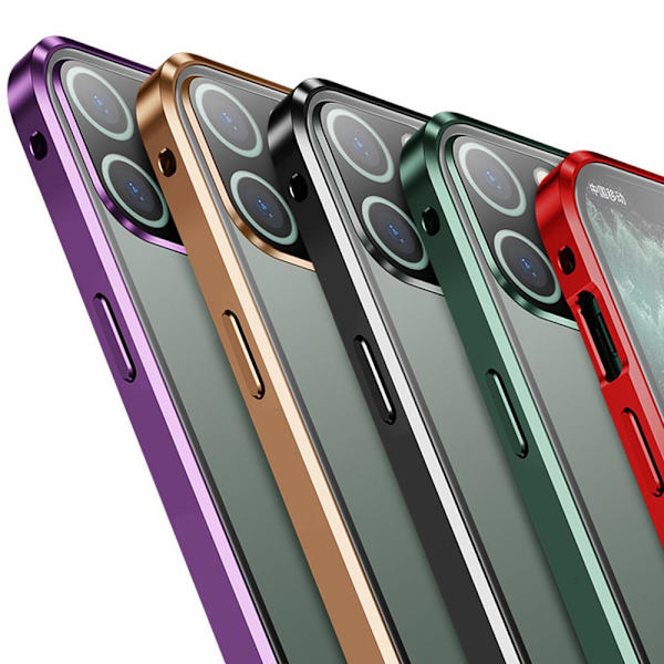 iPhone 12 Pro Max - Beskyttende magnetisk dobbeltskal Lila