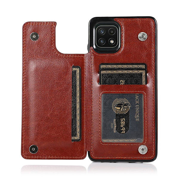 Samsung Galaxy A22 5G - Cover med kortholder Svart