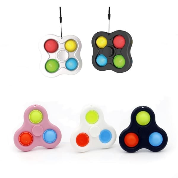 Fidget Toy / Fidget Leksak / Simple Dimple TRE/FYRKANT Vit Trekant