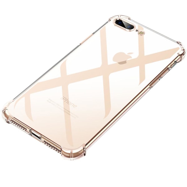 iPhone 7 Plus - Beskyttende Floveme Silikone Cover Rosa/Lila