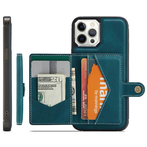 iPhone 12 Pro Max - Cover med kortrum Grön