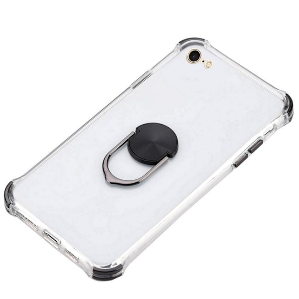iPhone 6/6S - Praktiskt Skal med Ringhållare Svart
