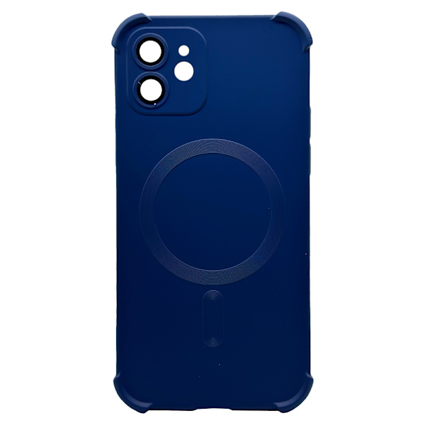 iPhone 12 -  Silikonskal med Magnetiskt Stötskydd Grå
