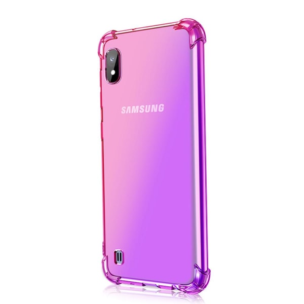 Samsung Galaxy A10 - Professionellt Skyddande Silikonskal Pink Rosa/Lila