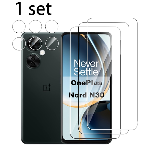 Skärmskydd + Kameralinsskydd för OnePlus Nord CE 3 Lite 5G/N30