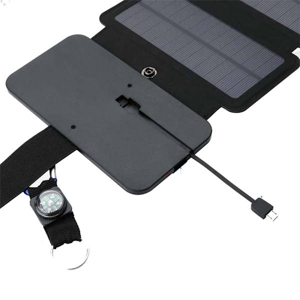 Solcell Överlevnads Powerbank Laddare 4 Paneler