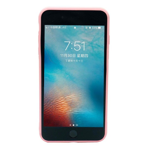 iPhone SE 2020 - Elegant beskyttelsesdeksel (herdet glass) Flamingo