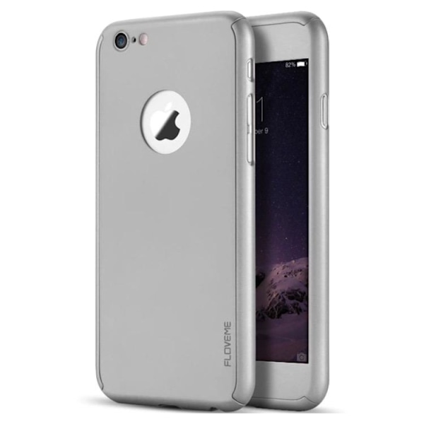 Stilrent Skyddsfodral för iPhone 6/6S  (Fram och bak) Silver/Grå