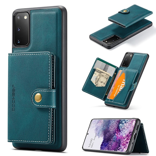 Samsung Galaxy S20 FE - Skal med Kortfack i Lyxig design Grön