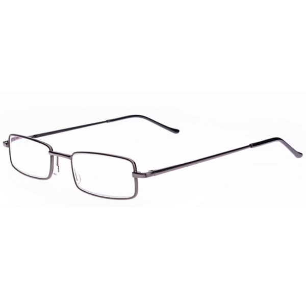 Lesebriller med styrke (+1.0-+4.0) Bærbar metallboks UNISEX Grå +1