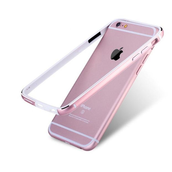 iPhone 7 PLUS - Stilren Bumper i Aluminium och Silikon Guld