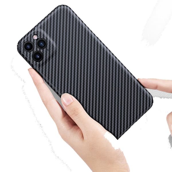 iPhone 11 Pro Max - Skyddsskal Karbon Design Svart