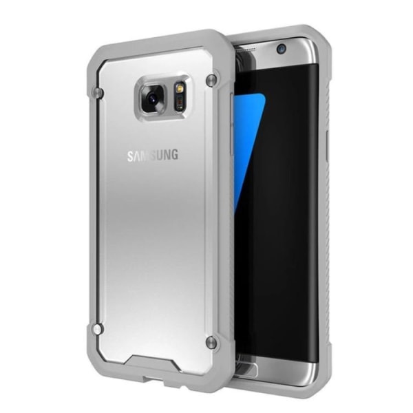 Samsung Galaxy S7 Edge - NANO-HYBRID-Stötdämpande skal Svart/Silver