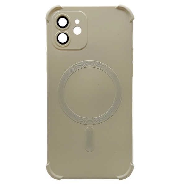 iPhone 12 -  Silikonskal med Magnetiskt Stötskydd Grå