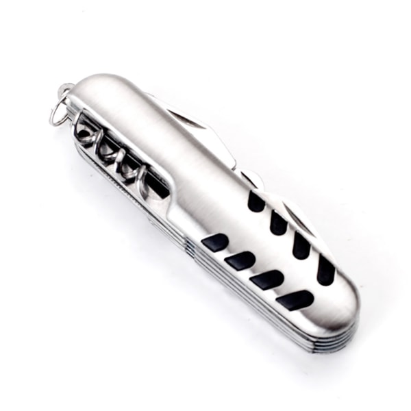 11 i 1 Multifunktionell Fickkniv Verktyg Silver
