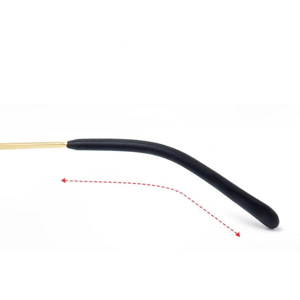 1-par anti-slip silikone brillekroge Röd