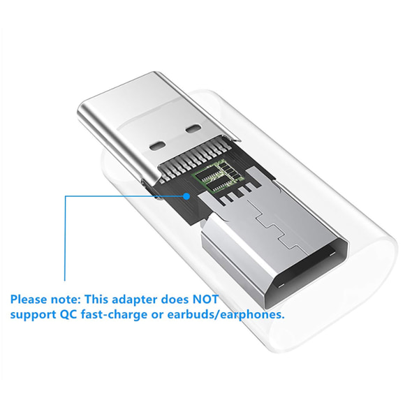 Adapter Lightning till USB-C USB 3.0 PLUG AND PLAY Svart