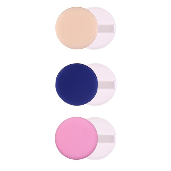 3-PACK Ansiktspuff Kosmetisk Svamp Rosa