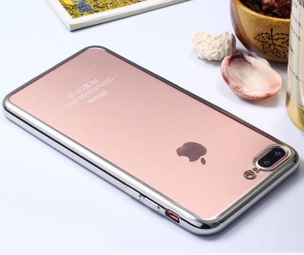 iPhone 7 - Stilrent Silikonskal från LEMAN Silver/Grå
