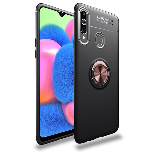 Samsung Galaxy A20S - Skal med Ringhållare Svart