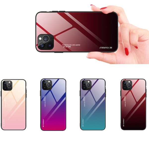 iPhone 12 Pro Max - NKOBEE Cover Svart/Röd