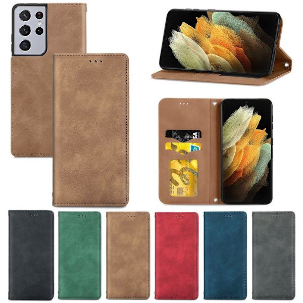 Samsung Galaxy S21 Ultra - Plånboksfodral Brun
