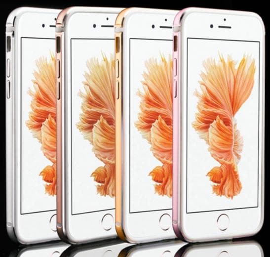 iPhone 7 PLUS - Stilren Bumper i Aluminium och Silikon Silver