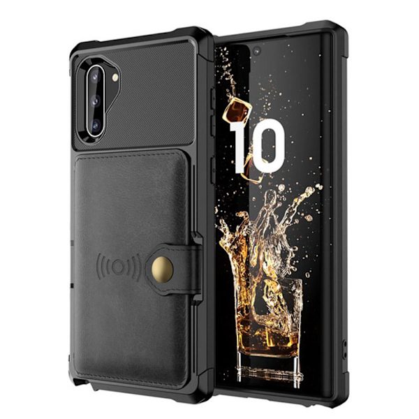 Samsung Galaxy Note10 - Stilrent Skal med Kortfack Röd
