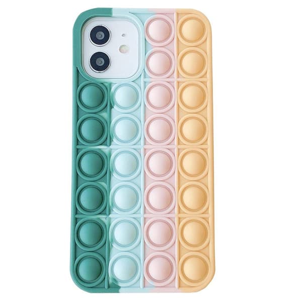 iPhone 11 - Fidget Pop It Silikonskal Rosa-Gul-Blå-Lila