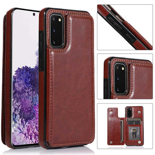 Samsung Galaxy S20 FE - Effektivt cover med kortrum Roséguld