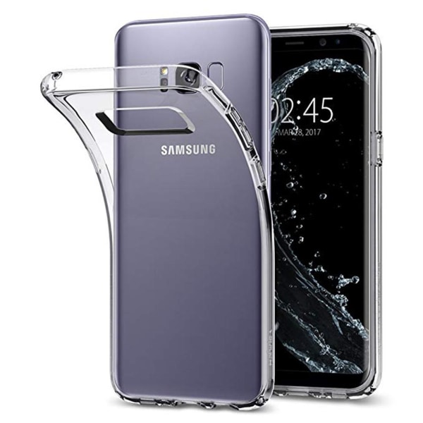 Samsung Galaxy S8 - Skyddande Praktiskt Silikonskal Transparent/Genomskinlig