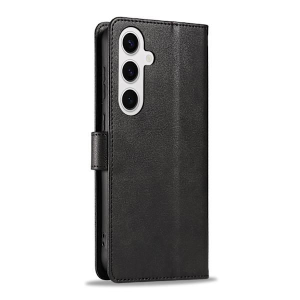 S24 - Läderplånboksfodral i 6 färger Black
