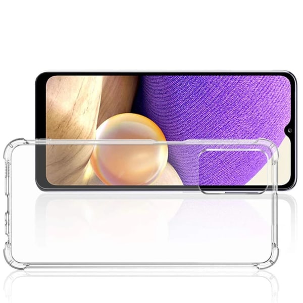 Samsung Galaxy A32 - Stötdämpande Silikonskal Transparent/Genomskinlig