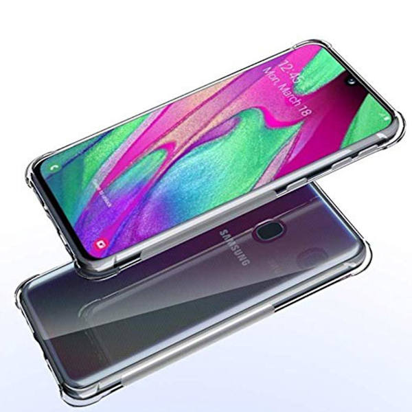 Samsung Galaxy A40 - Skyddande Smart Silikonskal (FLOVEME) Transparent/Genomskinlig