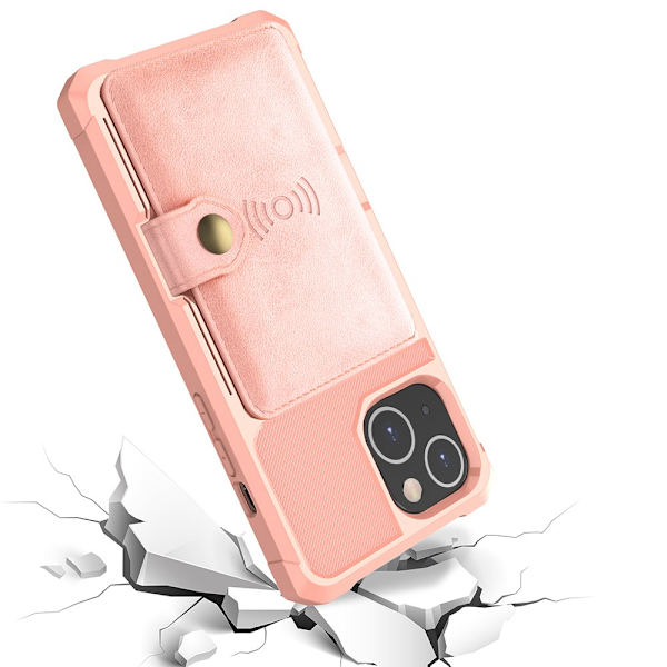 iPhone 13 - Skal med Korthållare Roséguld