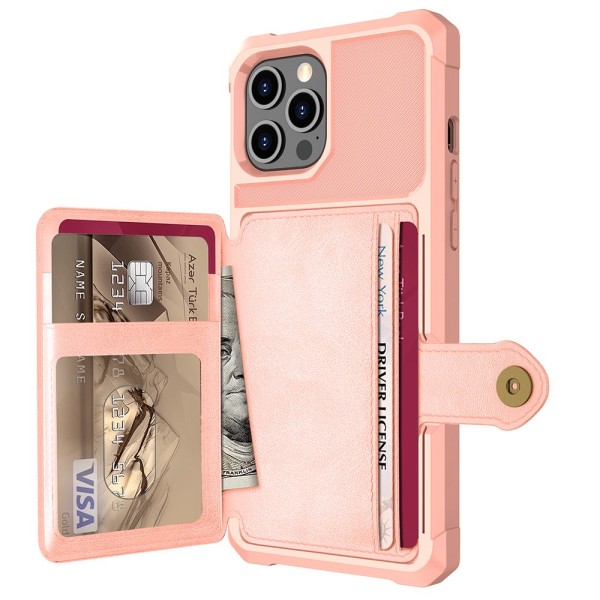 iPhone 14 Pro Max - Etui med kortholder Roséguld