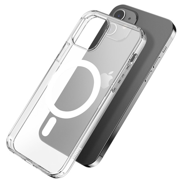 iPhone 12 - Magnetisk Floveme Silikondeksel Genomskinlig
