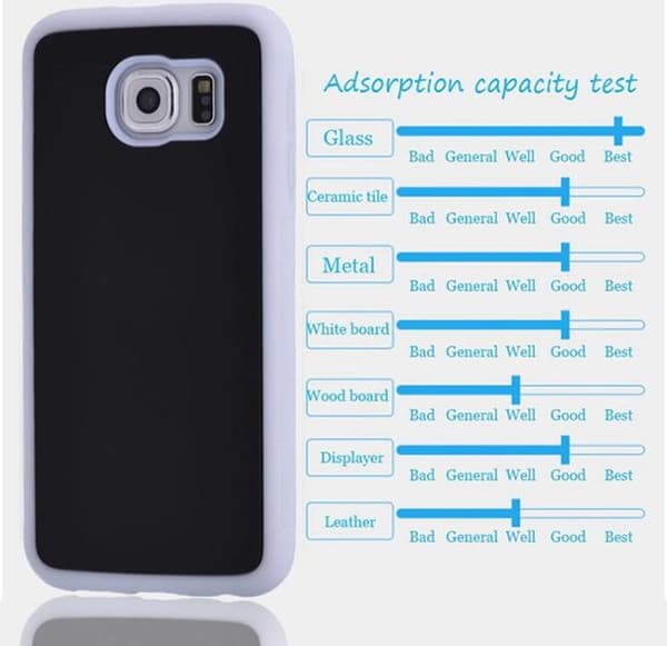 Praktiskt Anti-Gravity Silicon skal för Galaxy S7 EDGE Vit