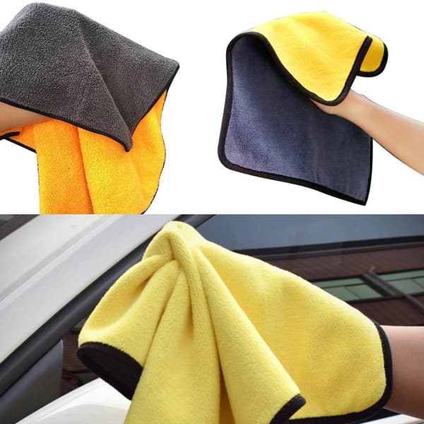 Microfiber Handduk Superabsorberande fibrer Perfekt för bil m.m. Gul 30x30cm