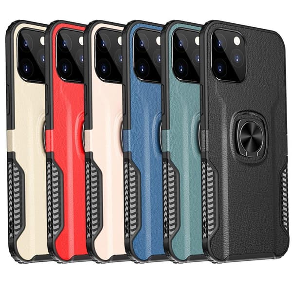 iPhone 12 Pro - LEMAN Skal med Ringhållare Petrol