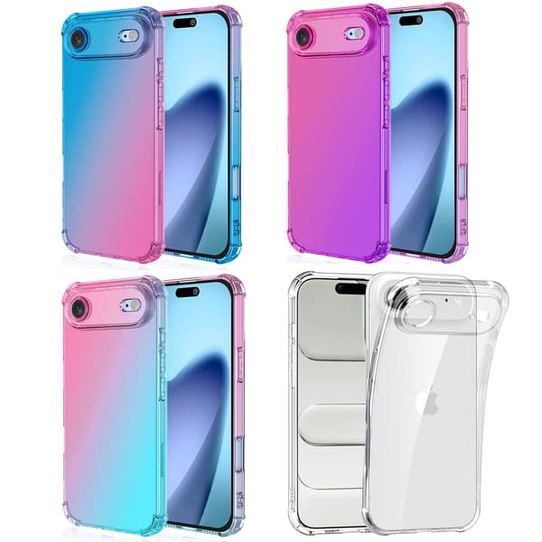 iPhone 17 Air - Smart Skyddsskal i silikon Rosa/Lila