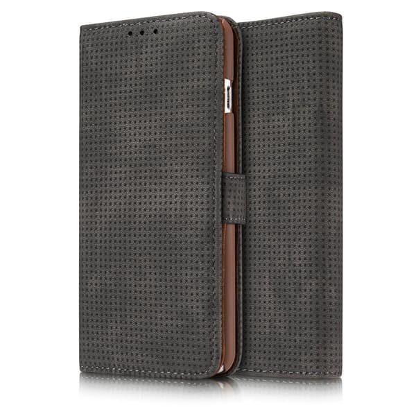 Plånboksfodral i Retrodesign från LEMAN till iPhone 6/6S Plus Brun