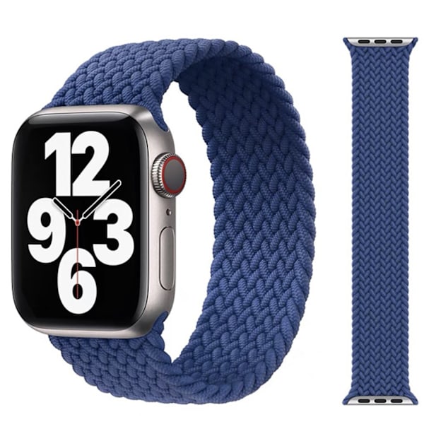 Apple Watch 42/44/45/49mm - Elastiskt Armband i Nylon Kaffe/Vit XS