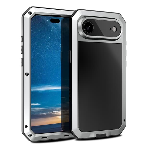 iPhone 17 Air - Skyddande Aluminium Skal Silver
