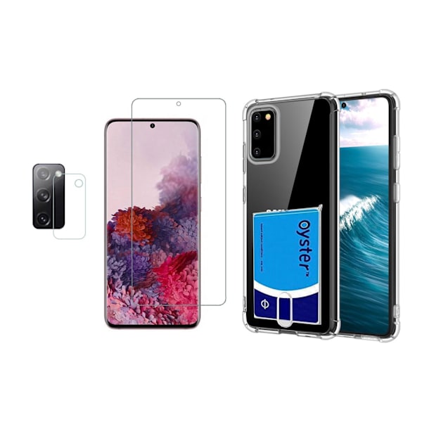 Samsung Galaxy S20 FE 1 Set Skal + Skärmskydd + Kameralinsskydd Transparent