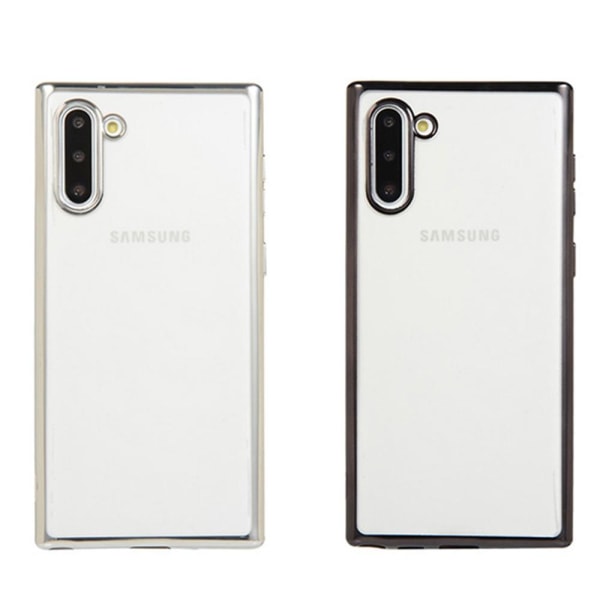 Samsung Galaxy Note10 - Iskuja vaimentava Floveme silikonikuori Silver