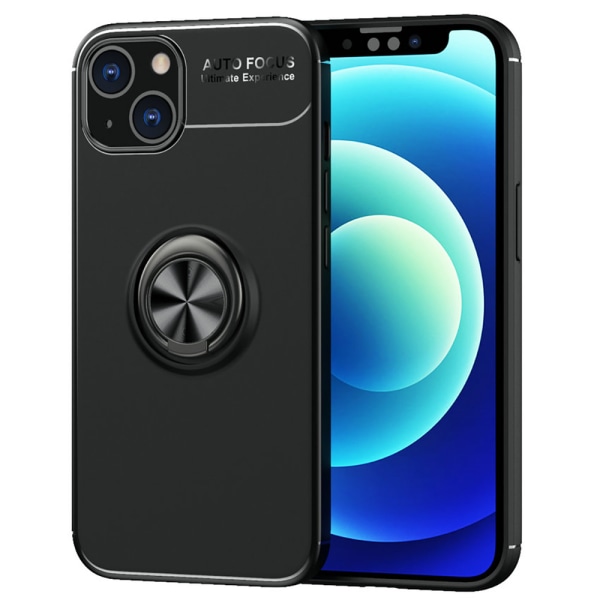 iPhone 14 Plus - Skal med Ringhållare Svart