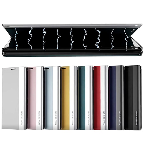 Samsung Galaxy S23 Ultra Case  Lyxig look & kickstand Svart